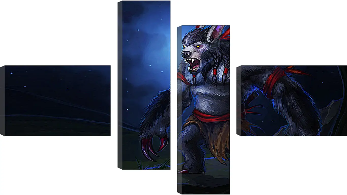 Модульная картина - ursa warrior, dota 2, radiant protector set
