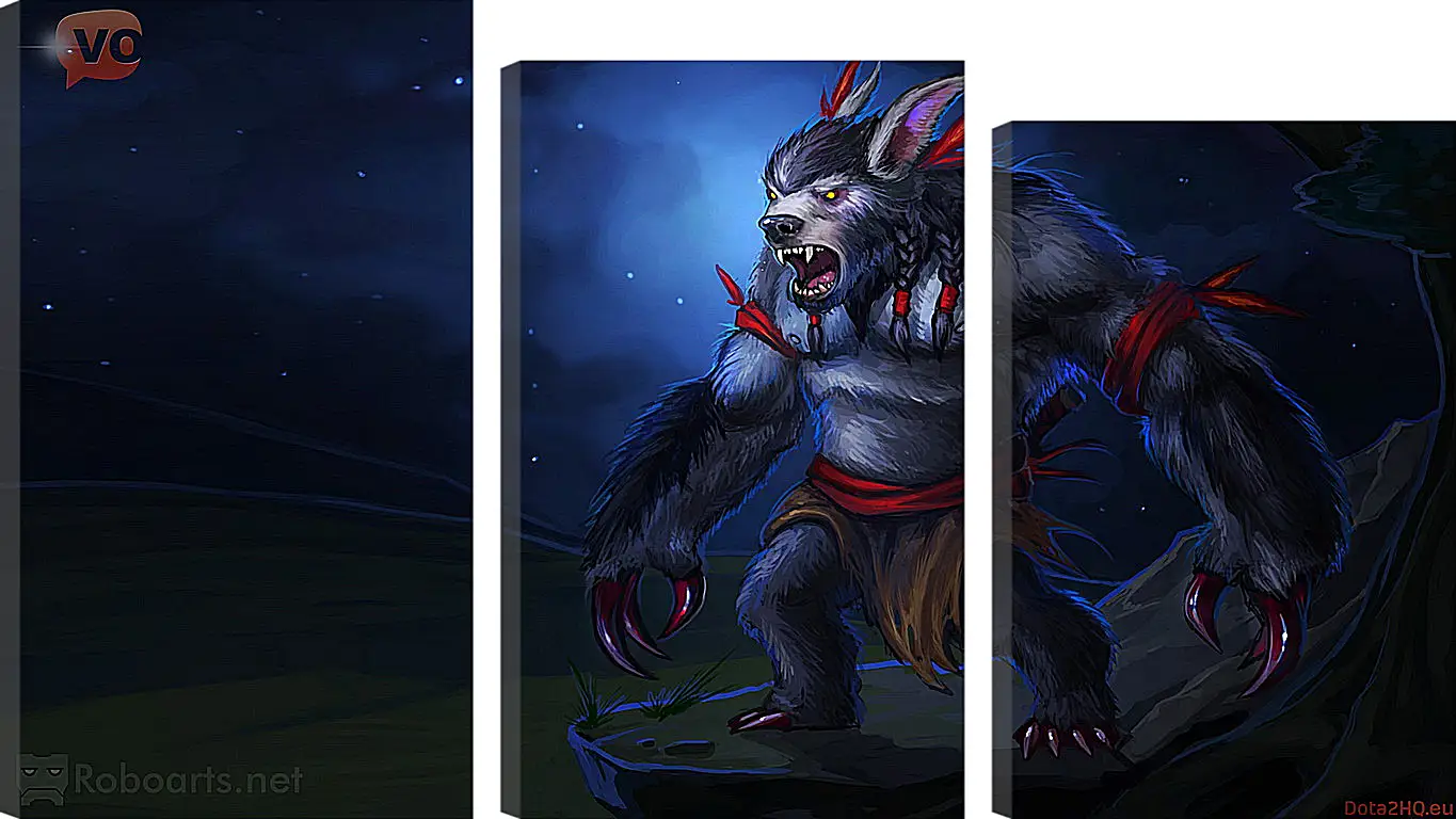 Модульная картина - ursa warrior, dota 2, radiant protector set
