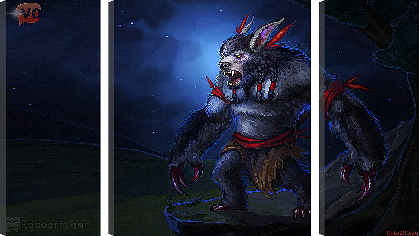 Модульная картина - ursa warrior, dota 2, radiant protector set
