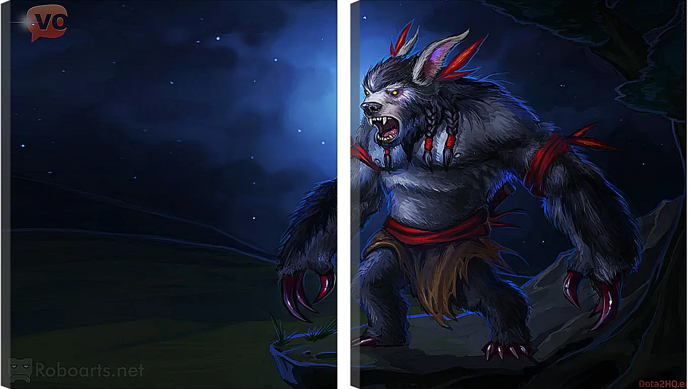 Модульная картина - ursa warrior, dota 2, radiant protector set
