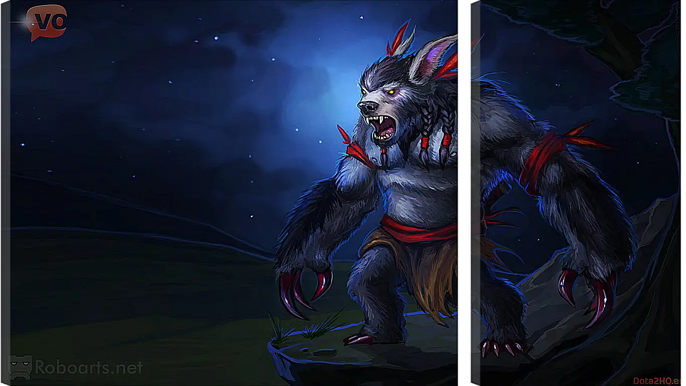 Модульная картина - ursa warrior, dota 2, radiant protector set
