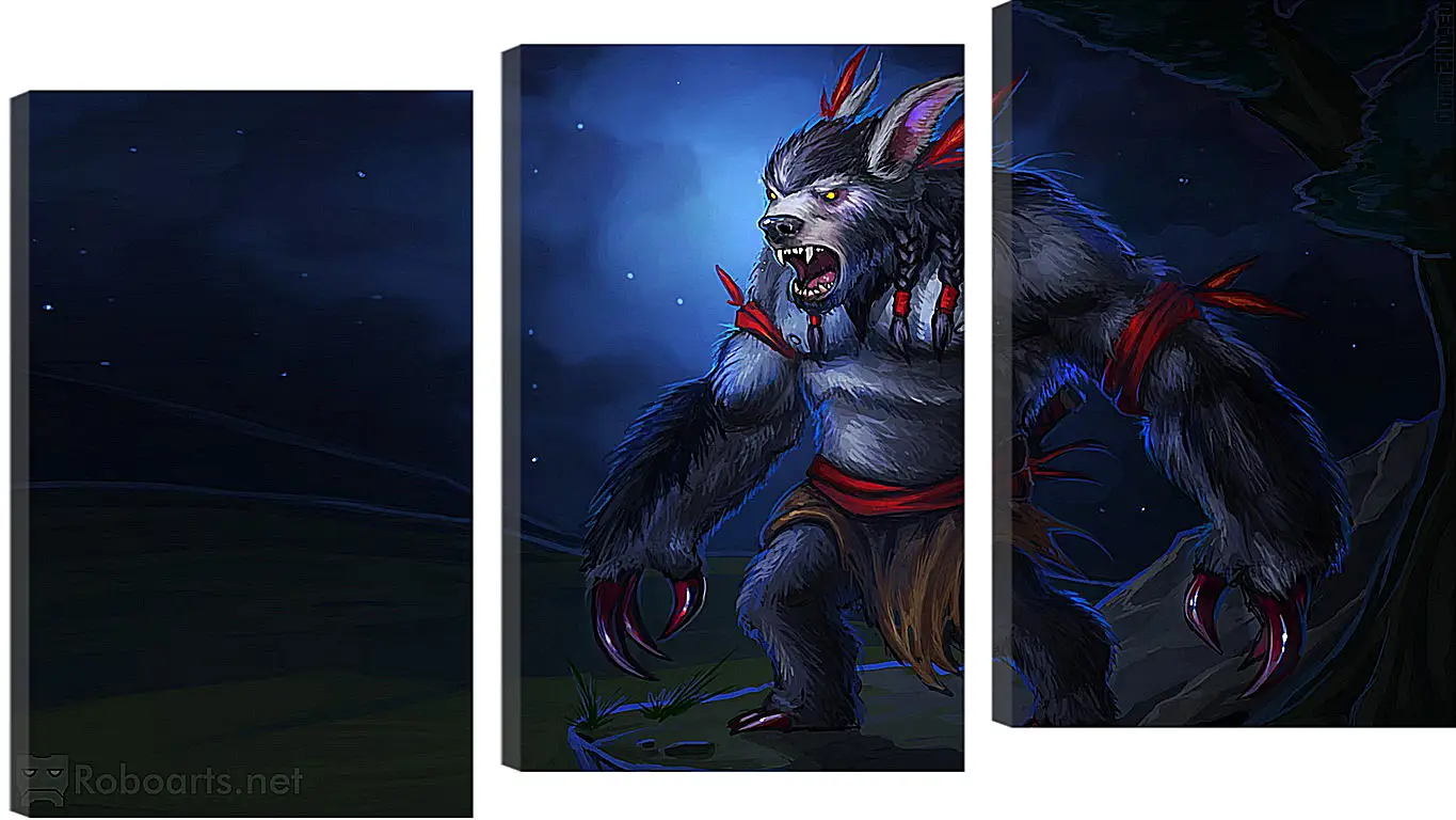 Модульная картина - ursa warrior, dota 2, radiant protector set
