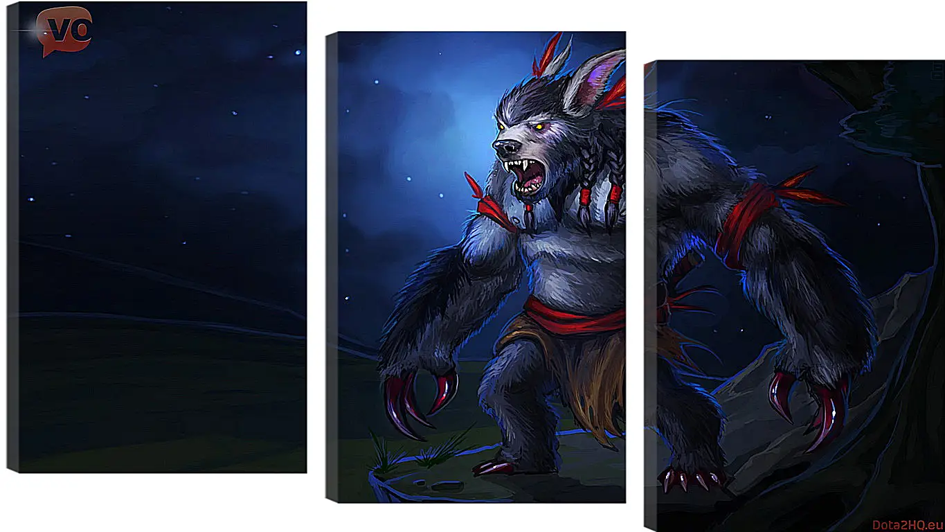 Модульная картина - ursa warrior, dota 2, radiant protector set
