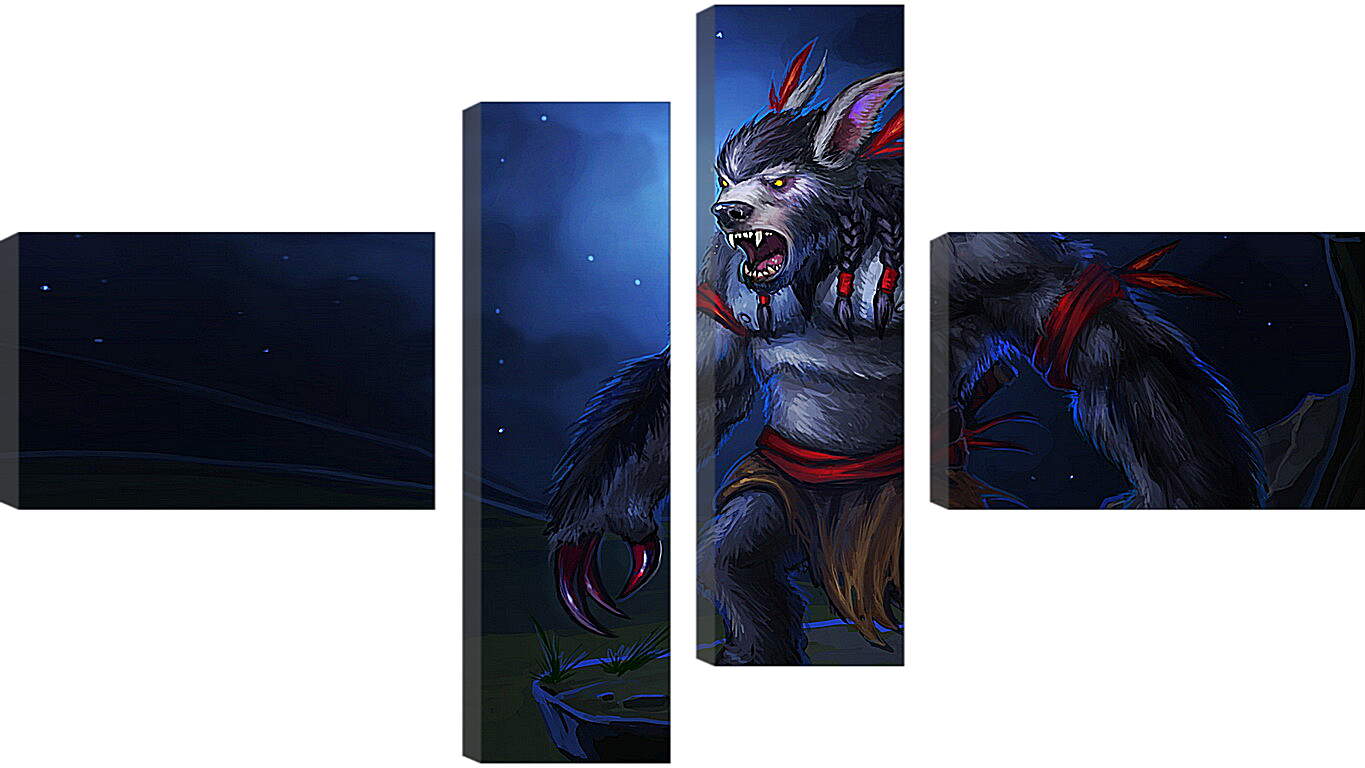 Модульная картина - ursa warrior, dota 2, radiant protector set
