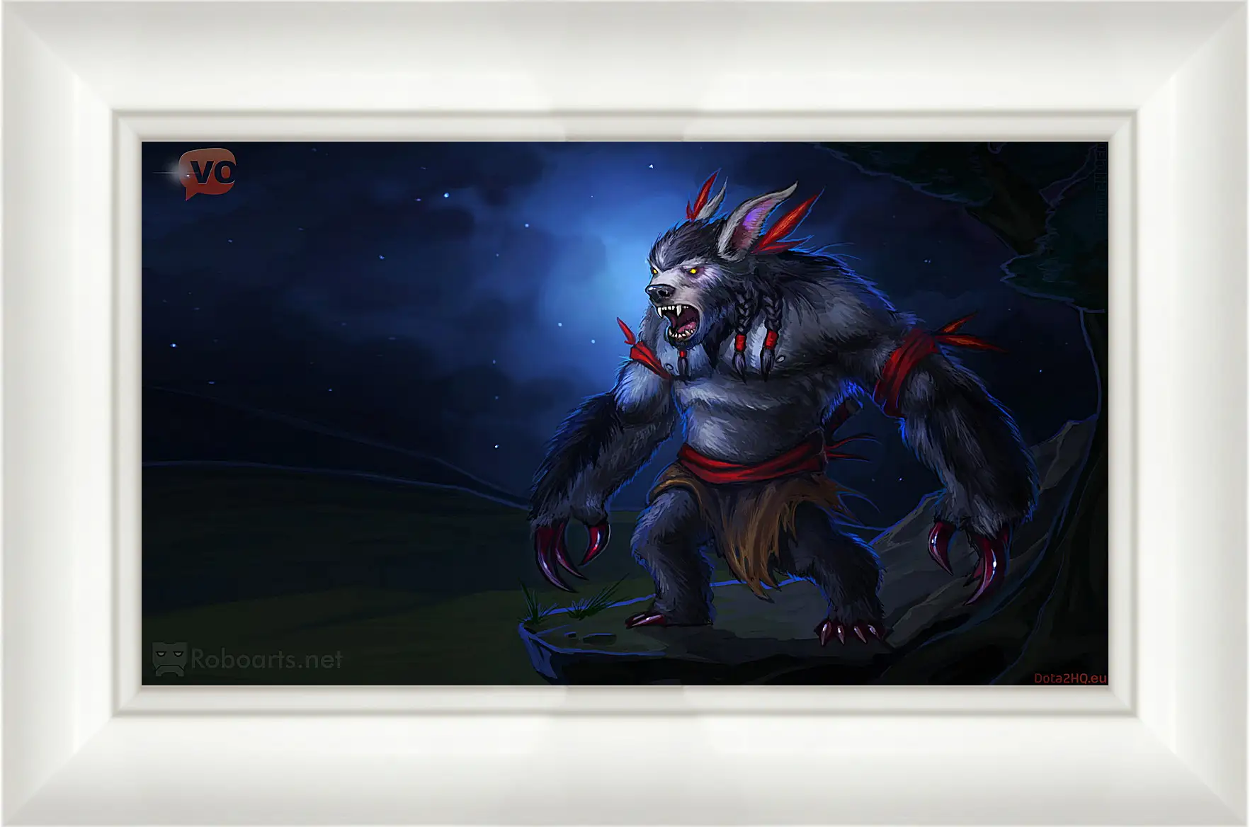 Картина в раме - ursa warrior, dota 2, radiant protector set
