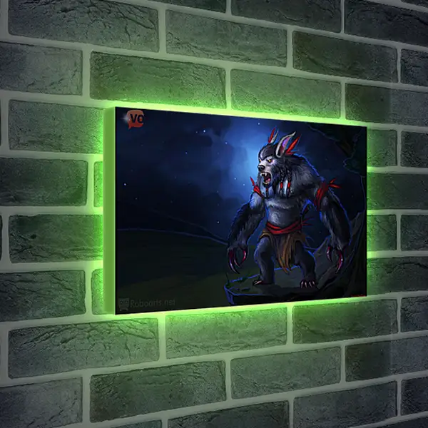 Лайтбокс световая панель - ursa warrior, dota 2, radiant protector set
