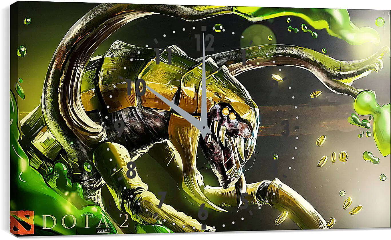 Часы картина - venomancer, dota 2, art
