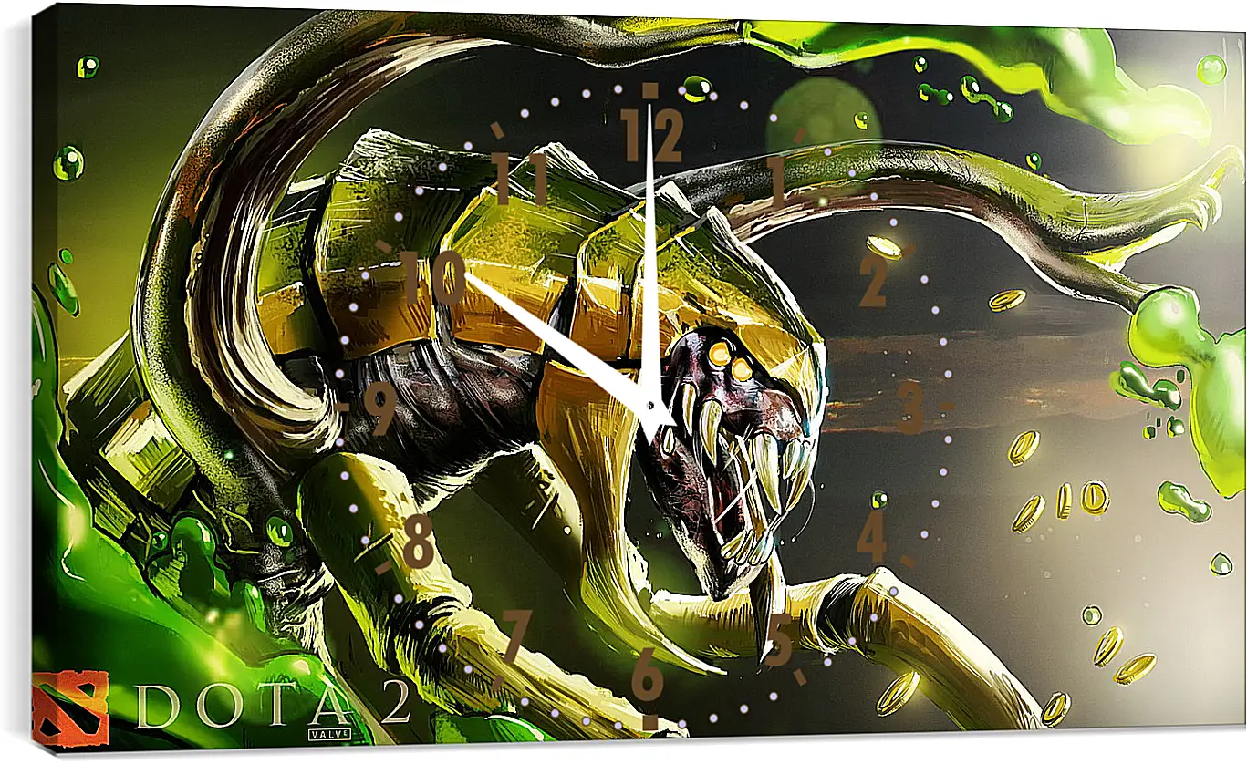 Часы картина - venomancer, dota 2, art
