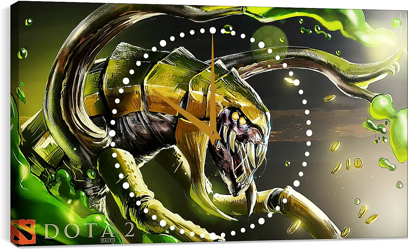 Часы картина - venomancer, dota 2, art
