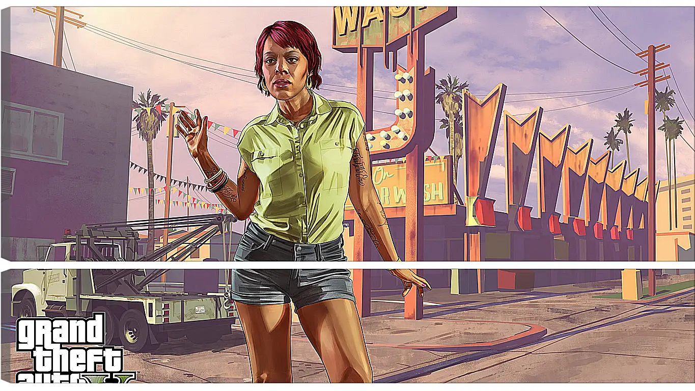 Модульная картина - tonya wiggins, rockstar games, grand theft auto v
