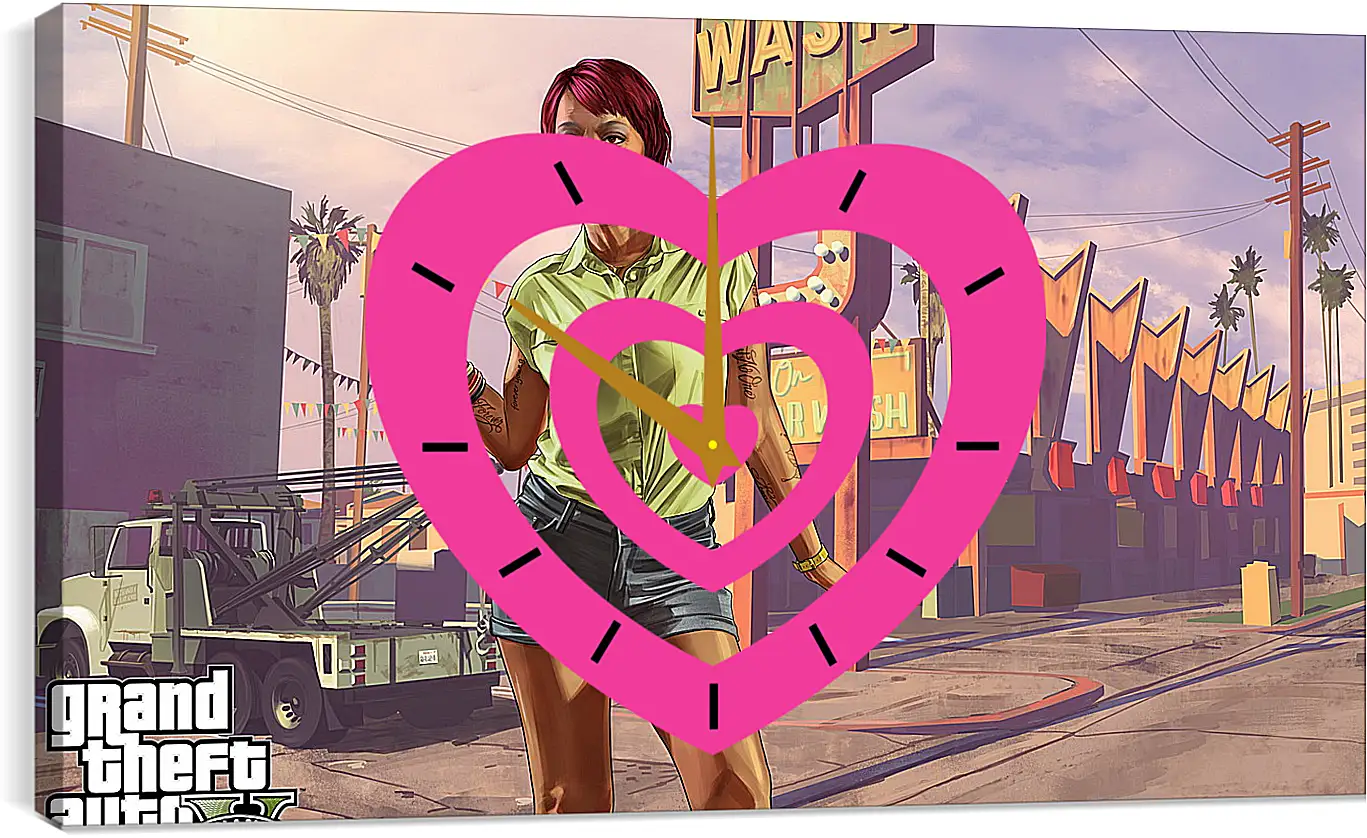 Часы картина - tonya wiggins, rockstar games, grand theft auto v
