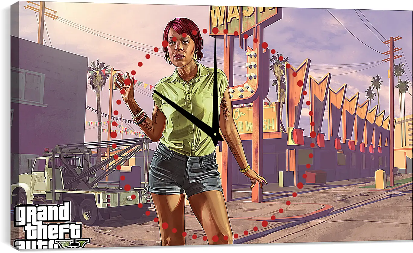 Часы картина - tonya wiggins, rockstar games, grand theft auto v
