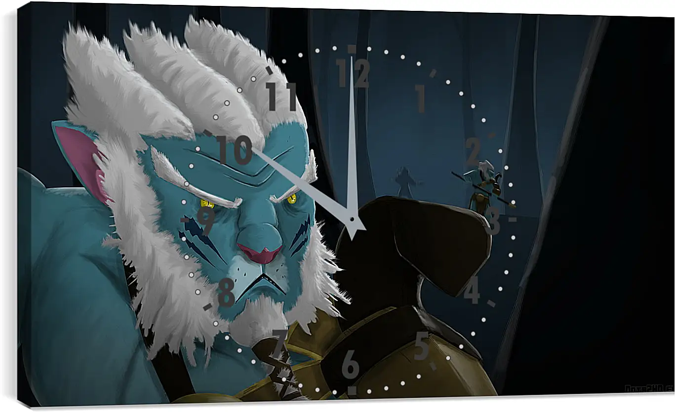 Часы картина - phantom lancer, dota 2, art
