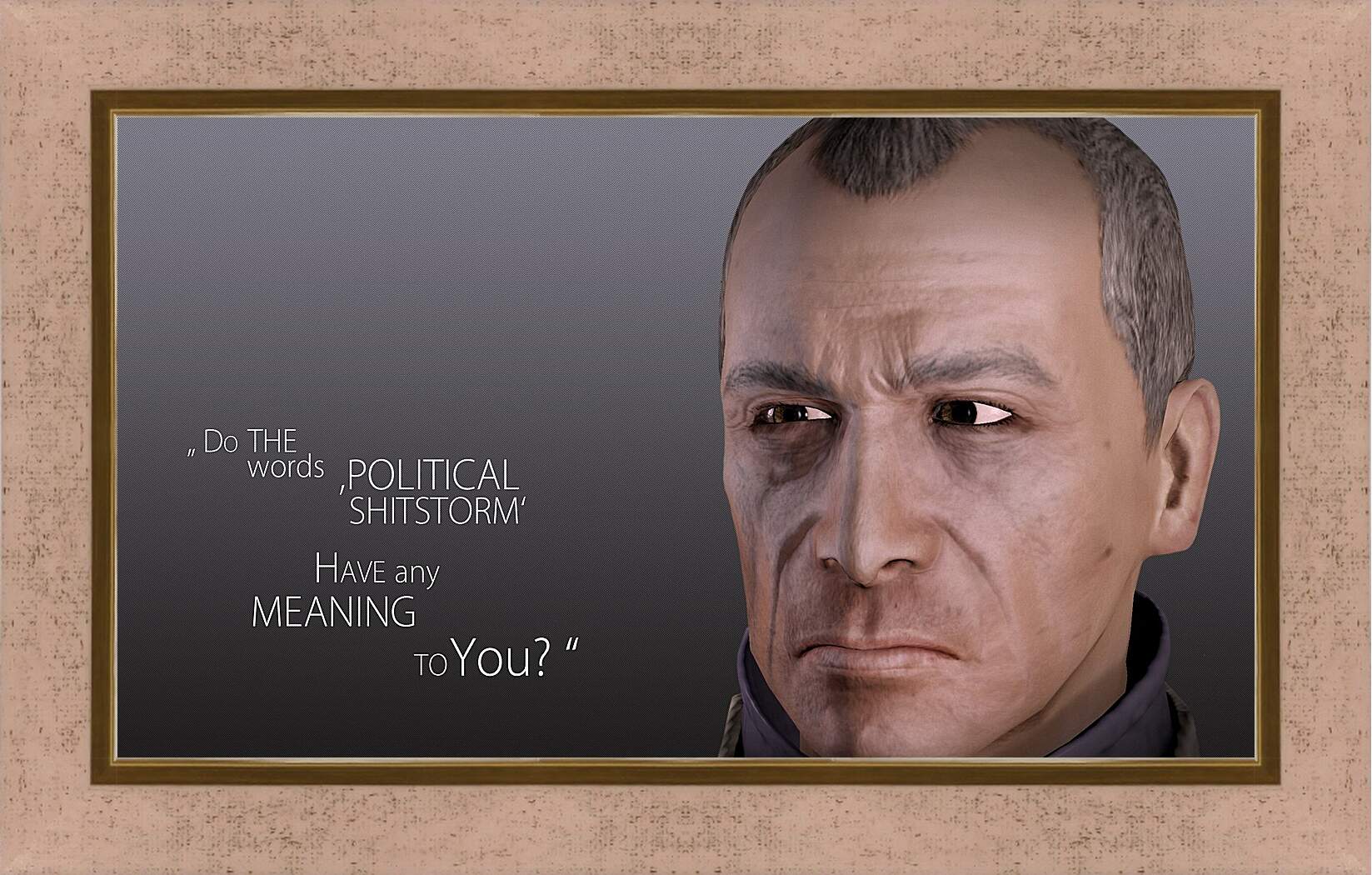 Картина в раме - mass effect 3, donnel udina, quote
