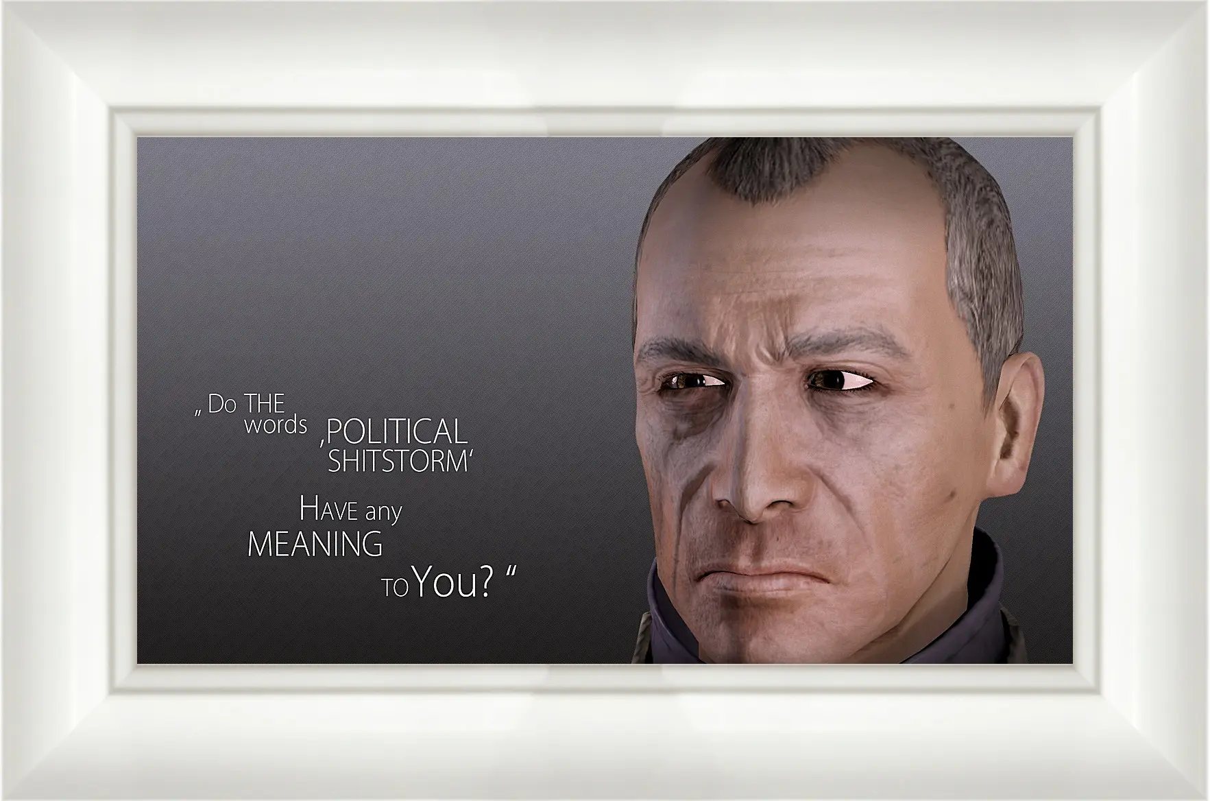 Картина в раме - mass effect 3, donnel udina, quote
