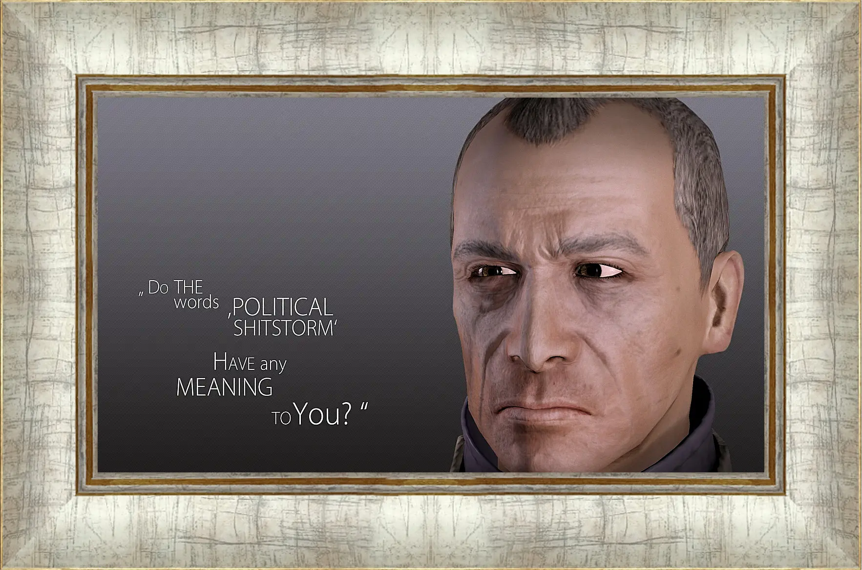 Картина в раме - mass effect 3, donnel udina, quote
