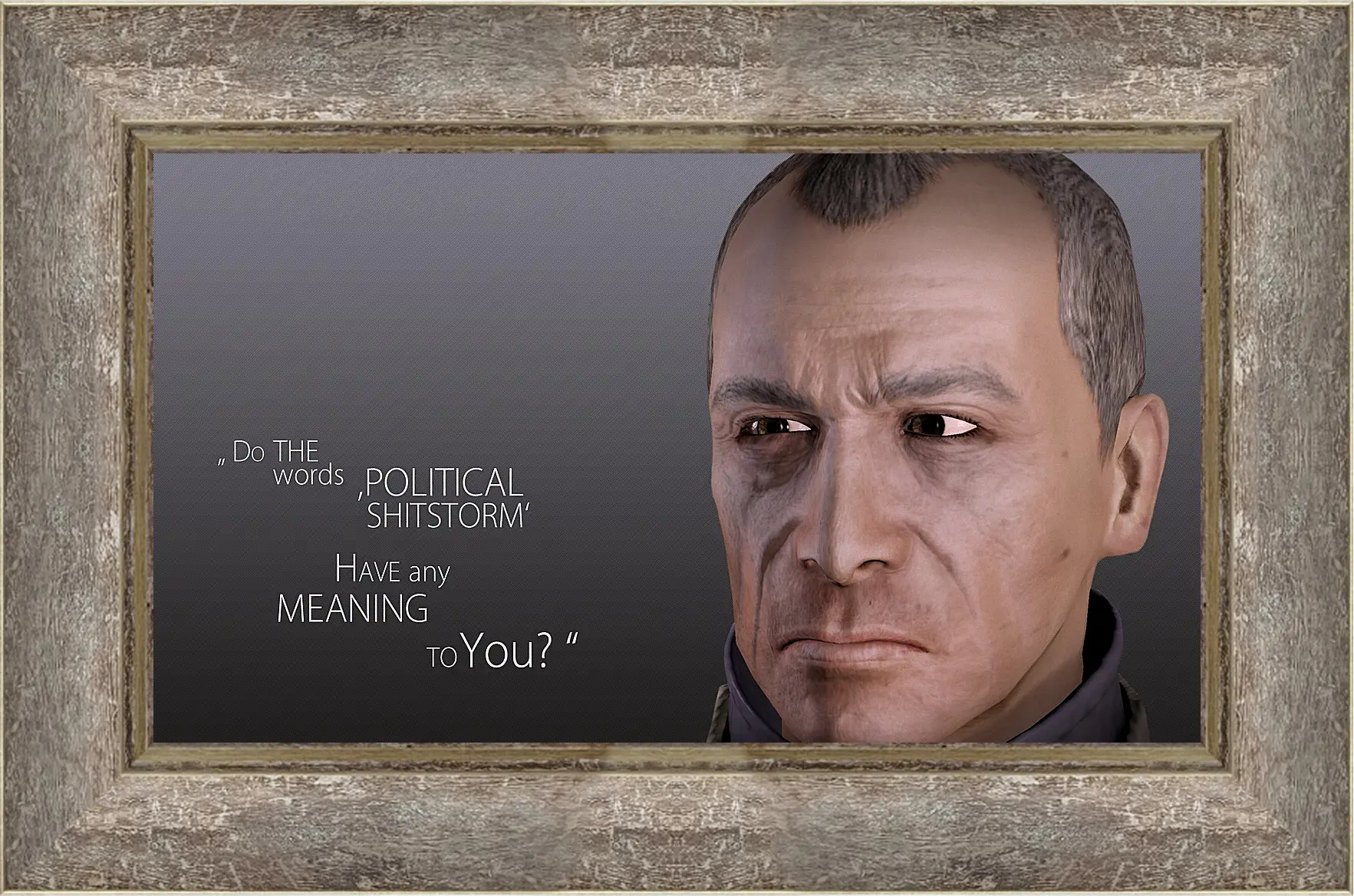 Картина в раме - mass effect 3, donnel udina, quote
