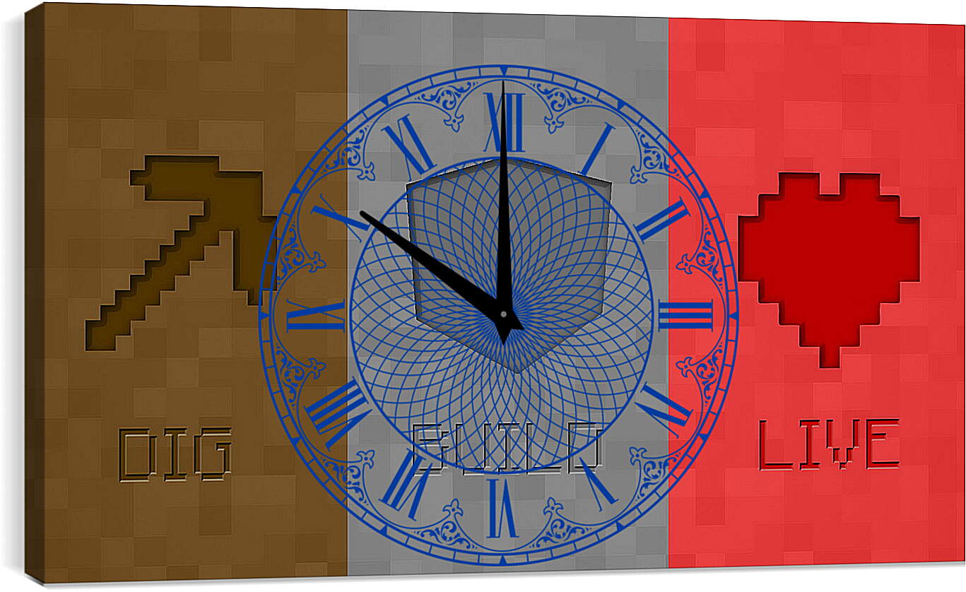 Часы картина - Minecraft
