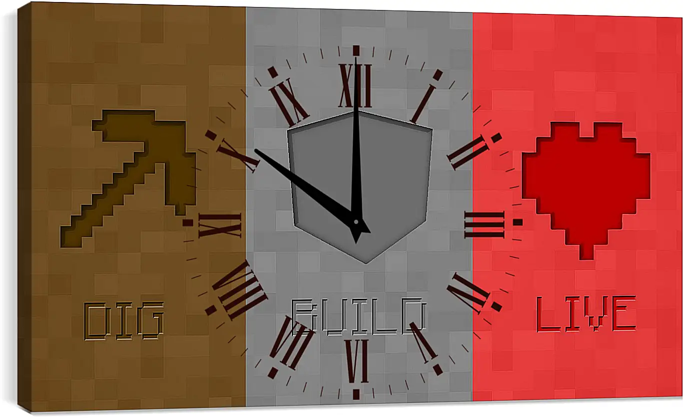 Часы картина - Minecraft
