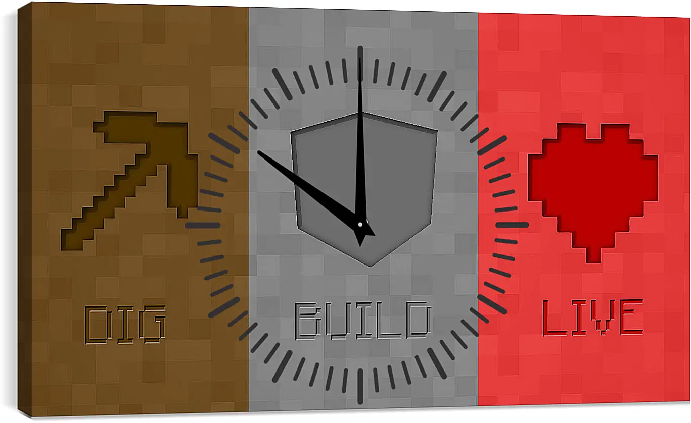 Часы картина - Minecraft
