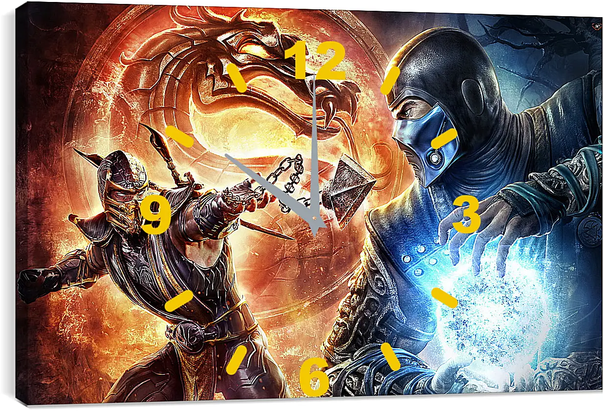 Часы картина - Mortal Kombat
