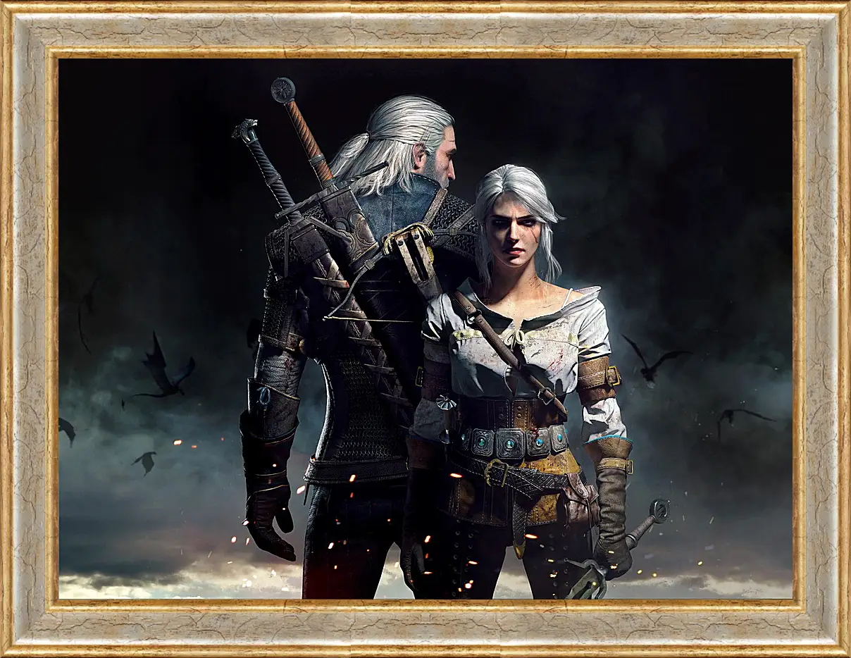 Картина в раме - The Witcher 3: Wild Hunt (Ведьмак), Геральт и Цирилла