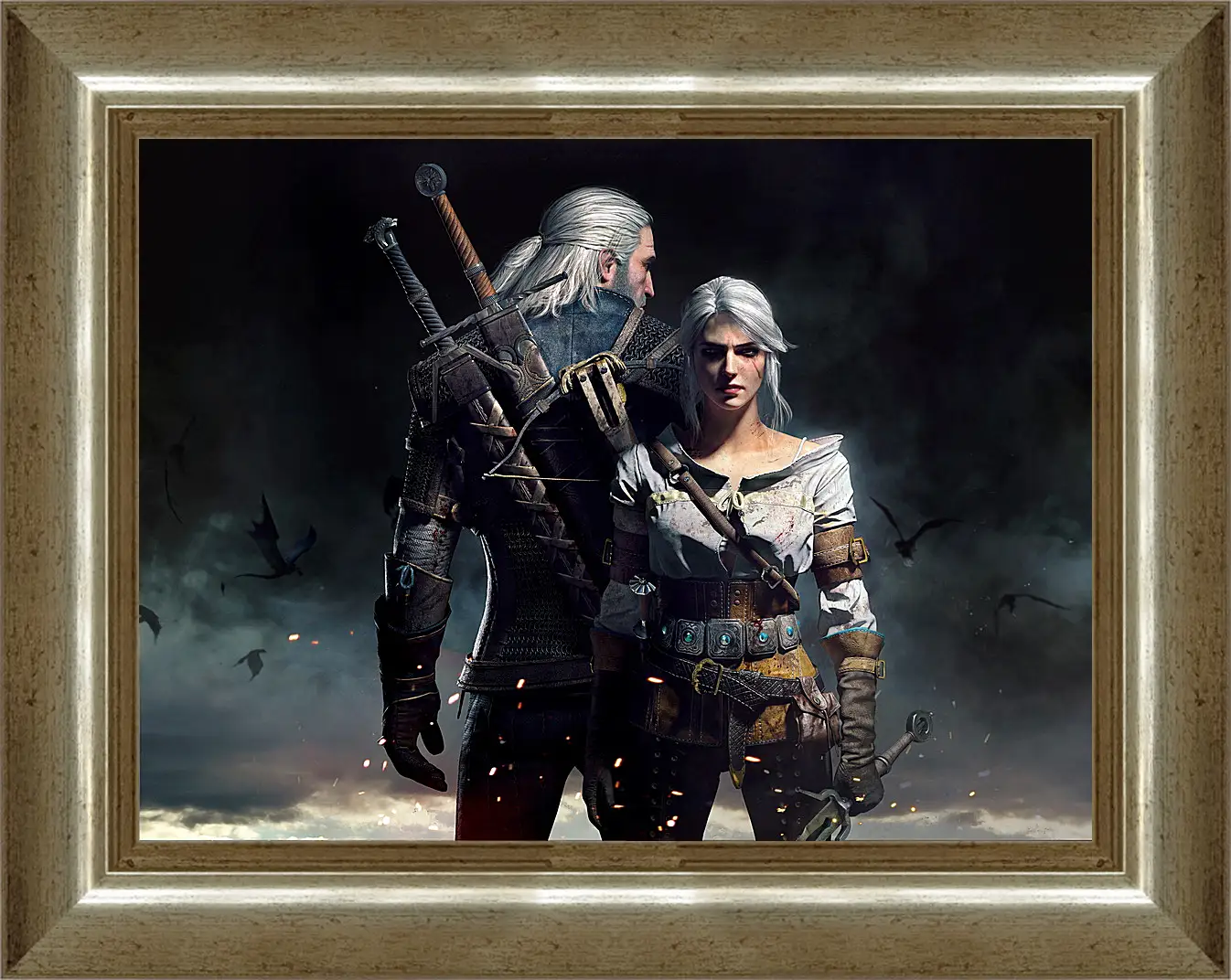 Картина в раме - The Witcher 3: Wild Hunt (Ведьмак), Геральт и Цирилла