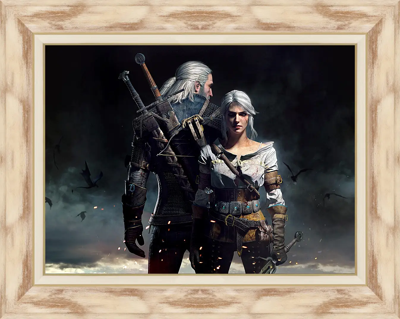 Картина в раме - The Witcher 3: Wild Hunt (Ведьмак), Геральт и Цирилла