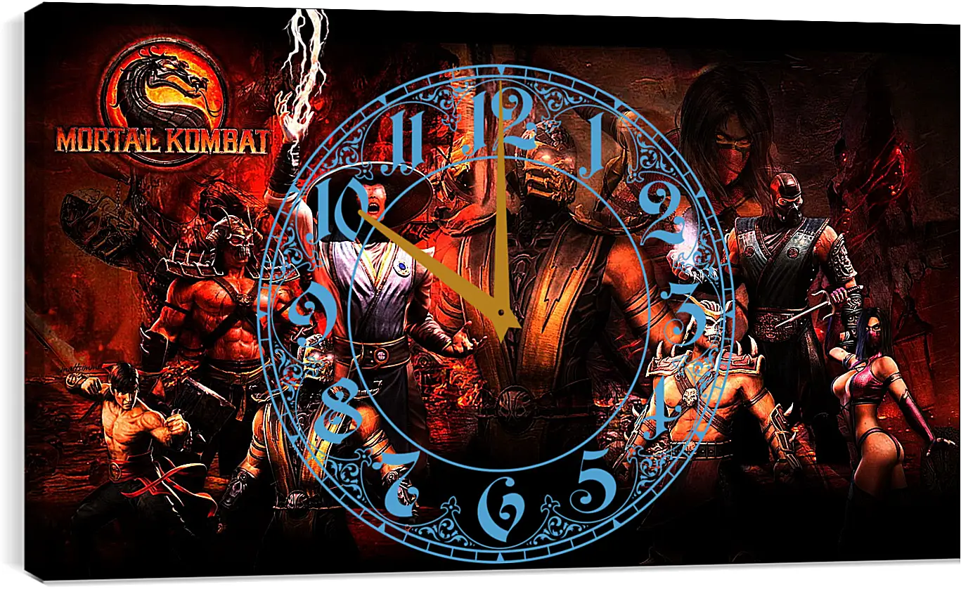 Часы картина - Mortal Kombat
