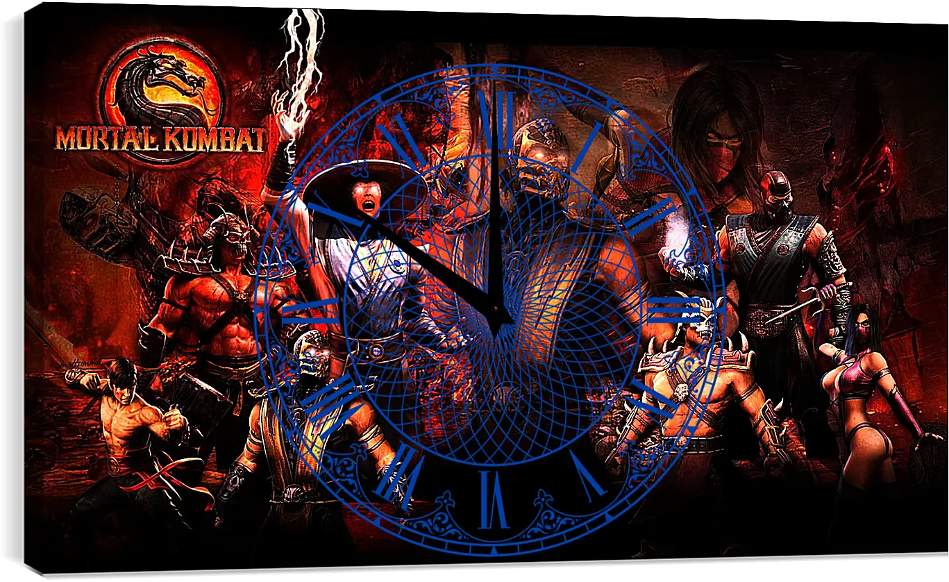 Часы картина - Mortal Kombat
