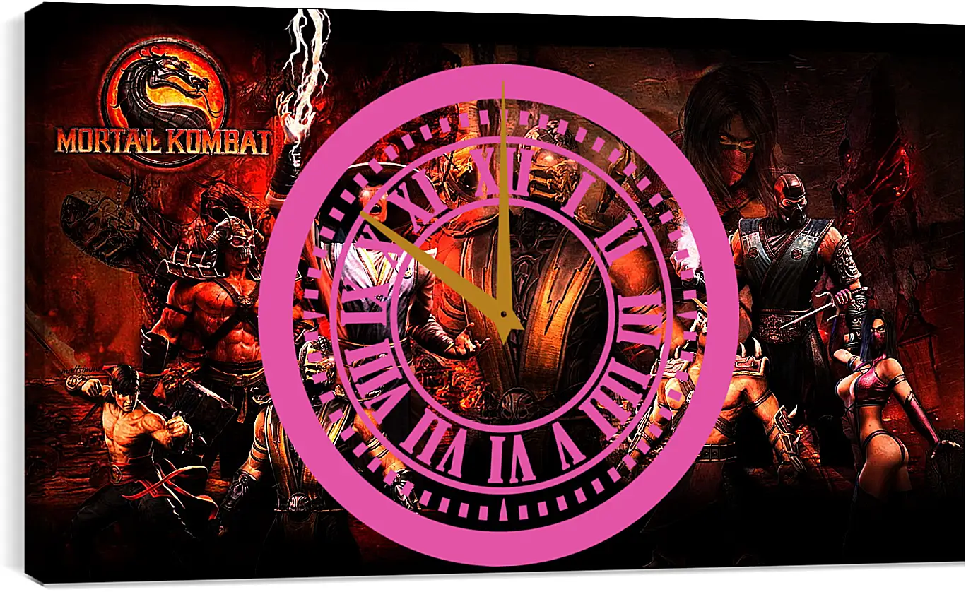 Часы картина - Mortal Kombat
