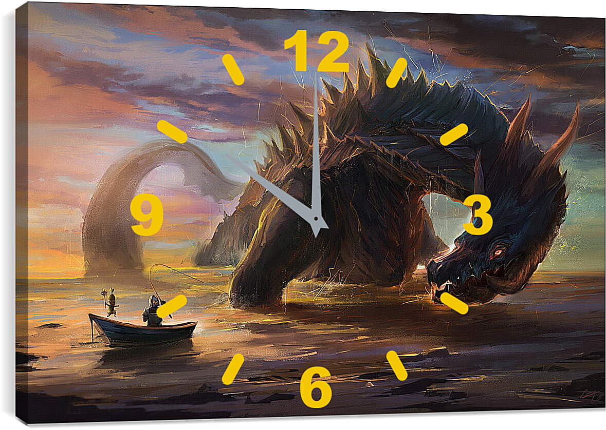 Часы картина - Monster Hunter
