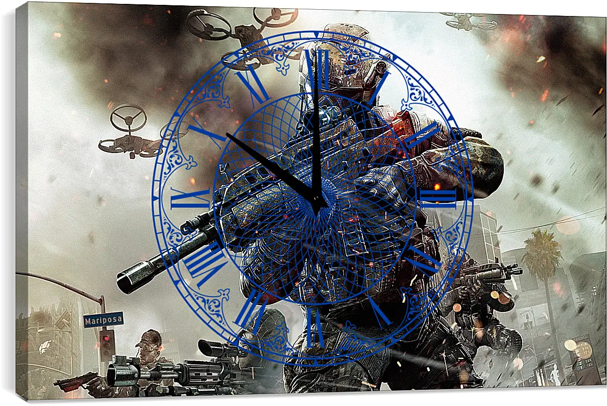 Часы картина - Call Of Duty: Black Ops II