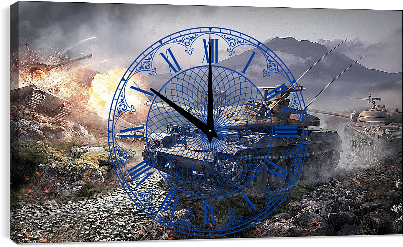 Часы картина - World Of Tanks