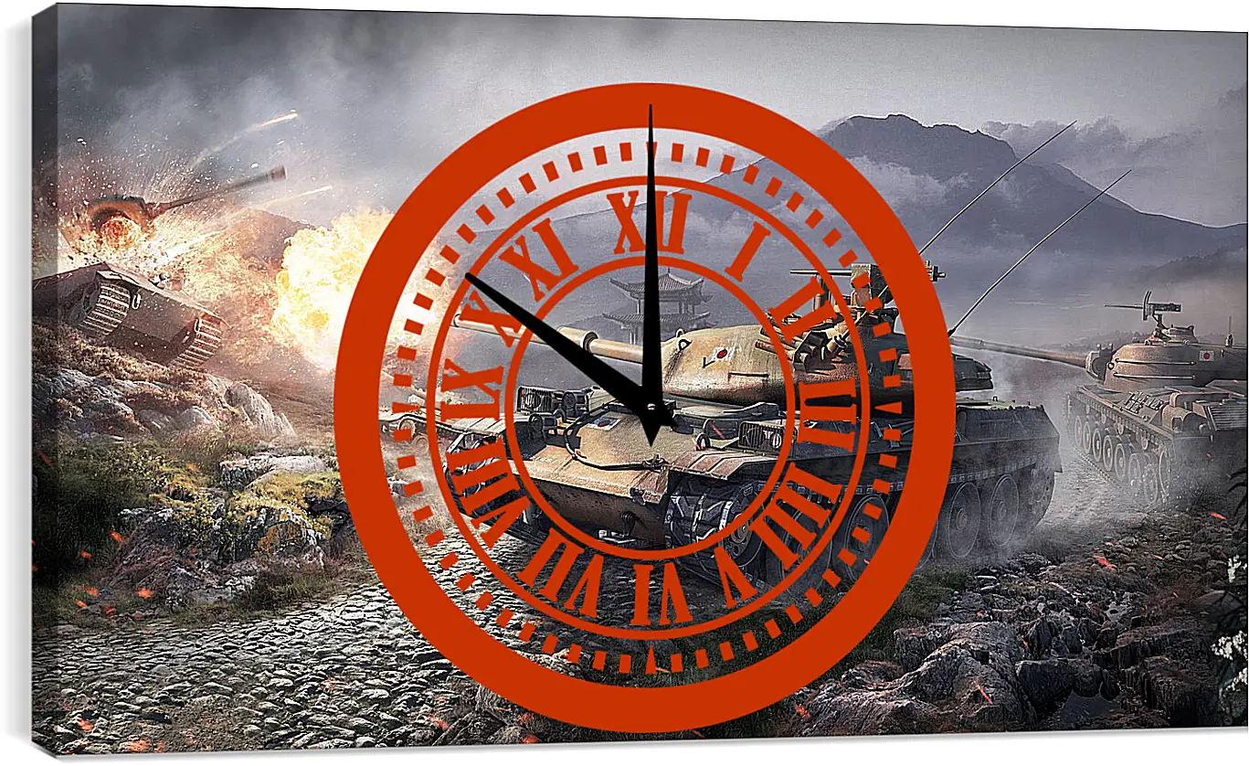 Часы картина - World Of Tanks