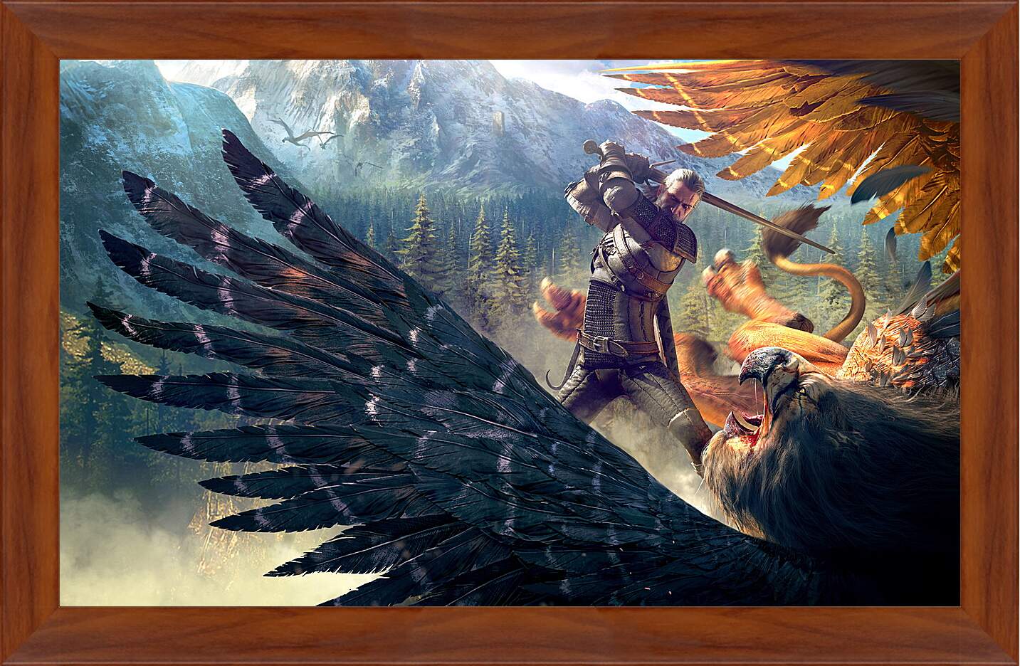 Картина в раме - The Witcher 3: Wild Hunt (Ведьмак), Геральт и грифон