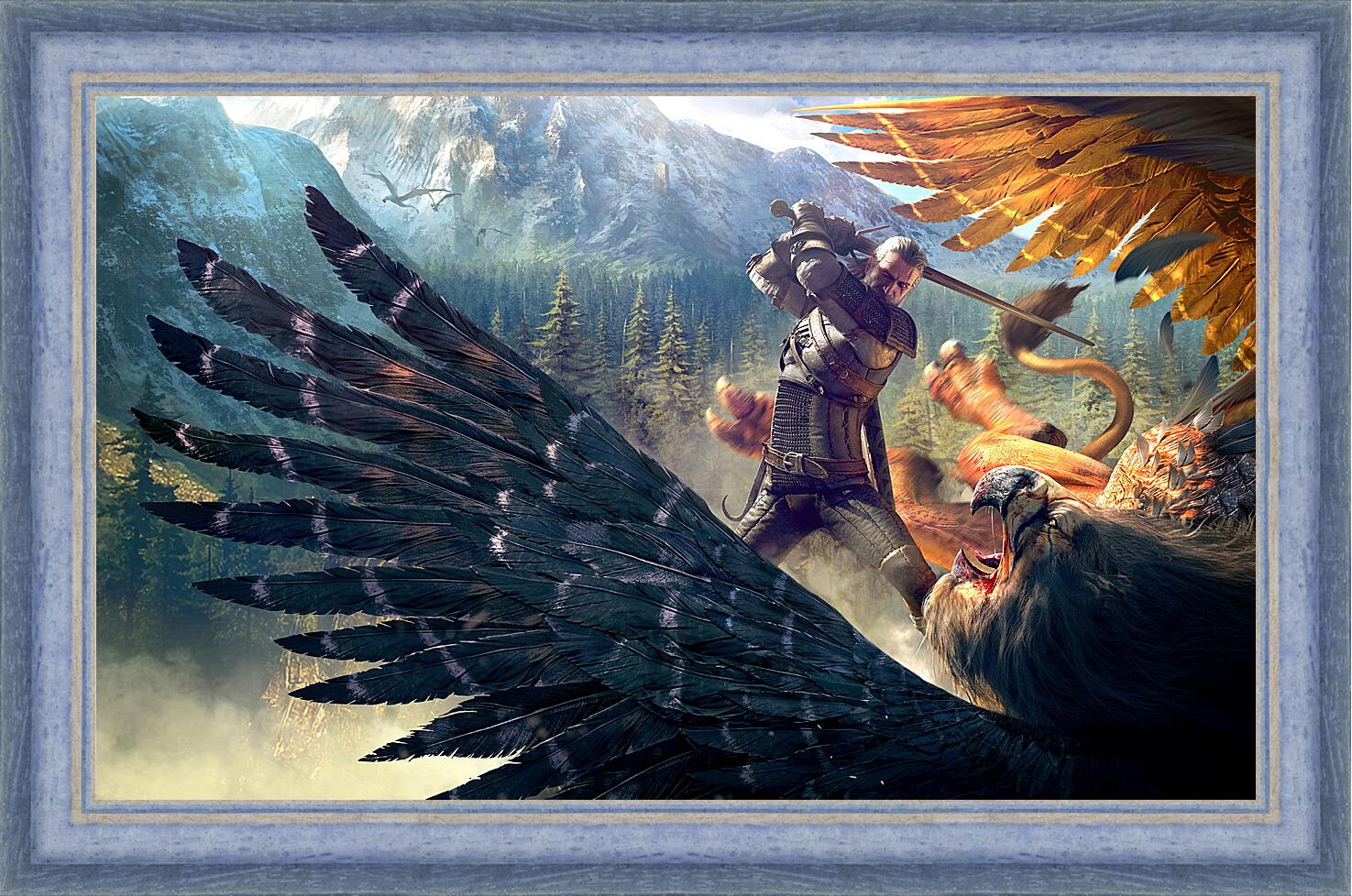 Картина в раме - The Witcher 3: Wild Hunt (Ведьмак), Геральт и грифон