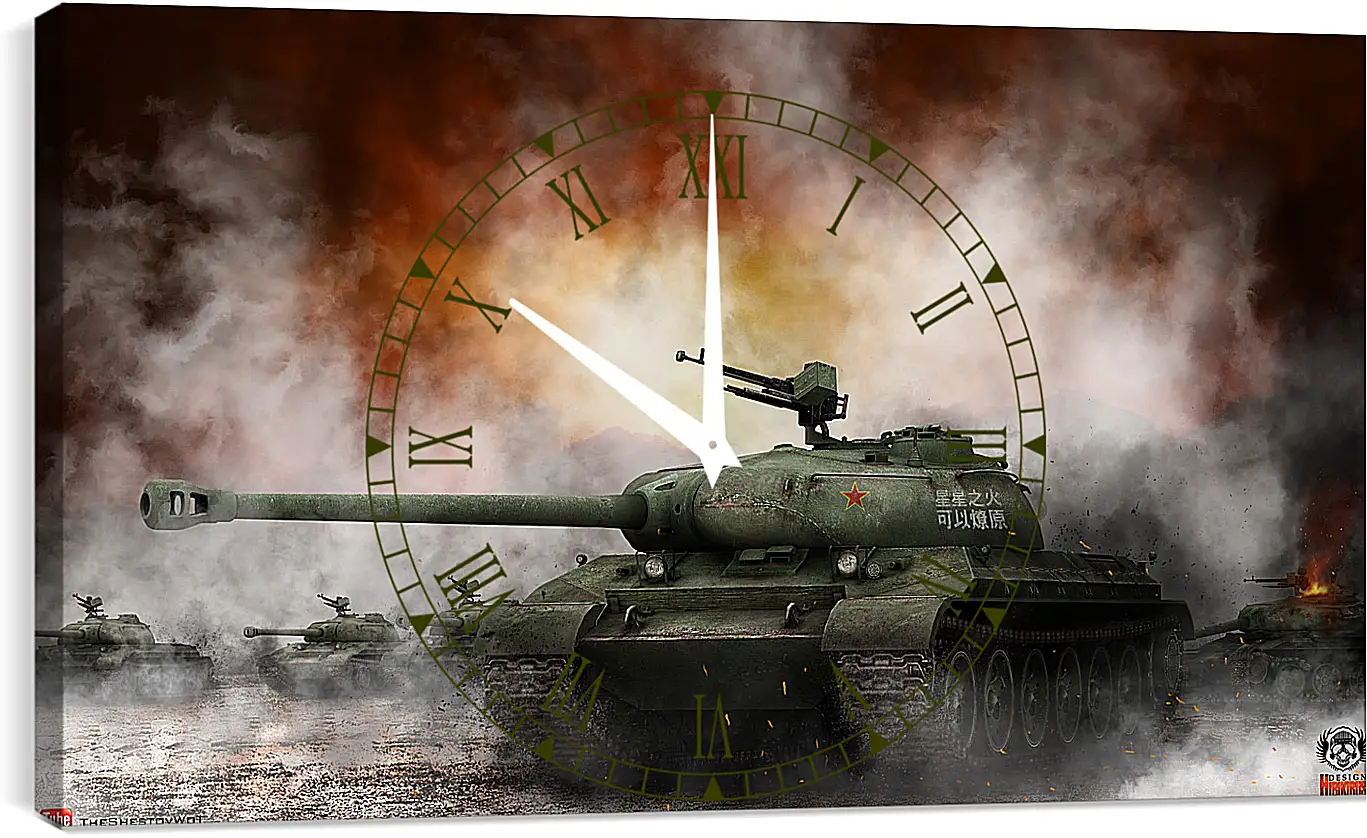 Часы картина - World Of Tanks