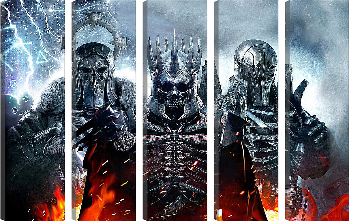 Модульная картина - The Witcher 3 (Ведьмак), воины Дикой охоты