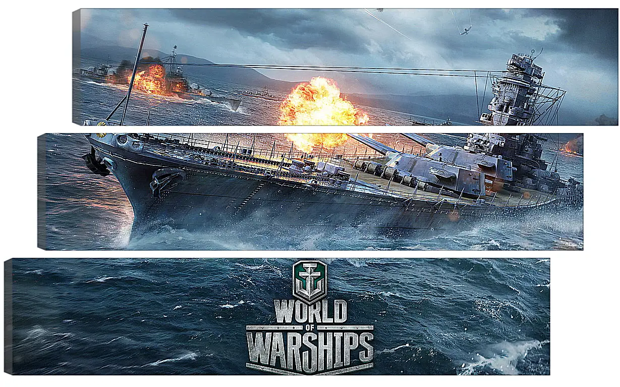 Модульная картина - World Of Warships