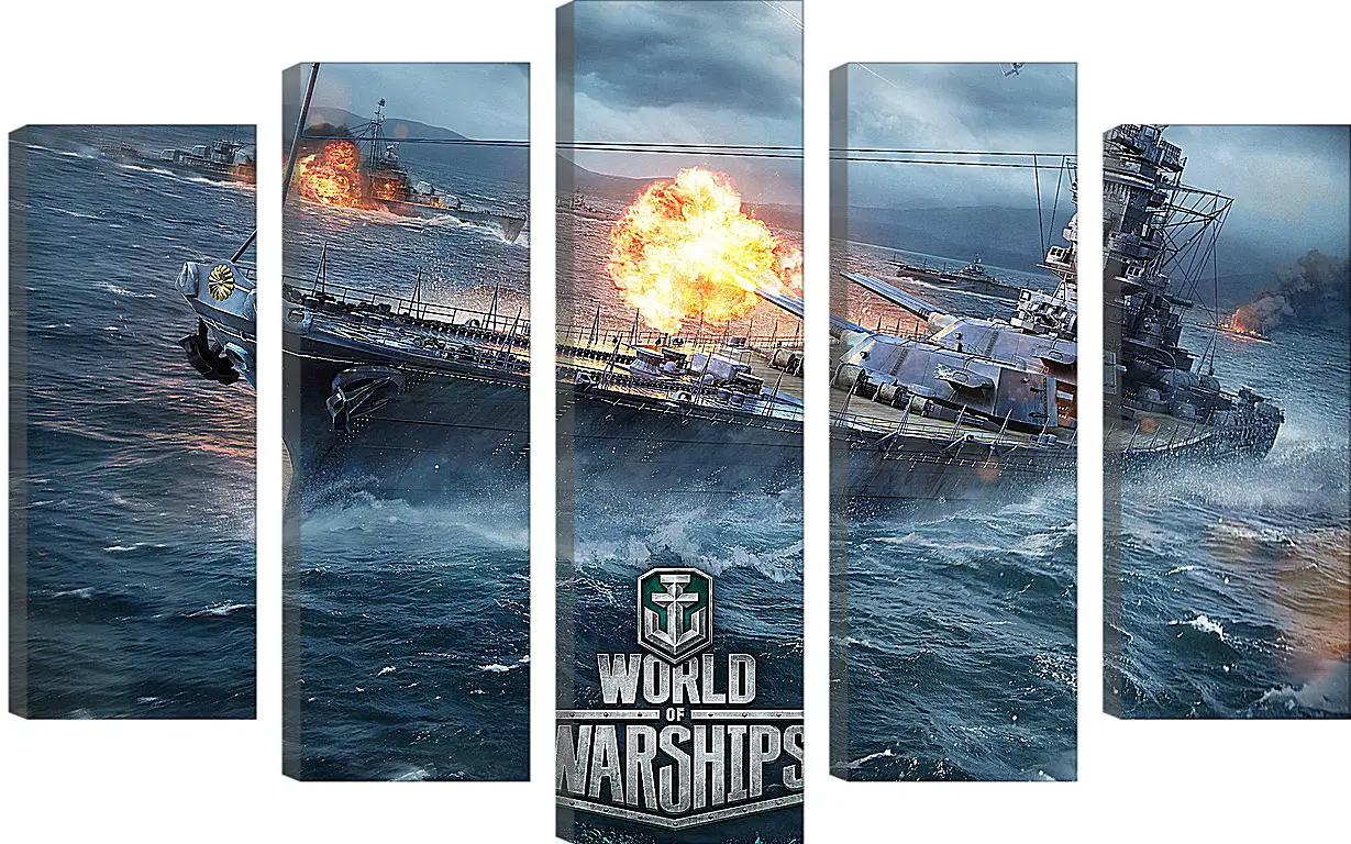 Модульная картина - World Of Warships