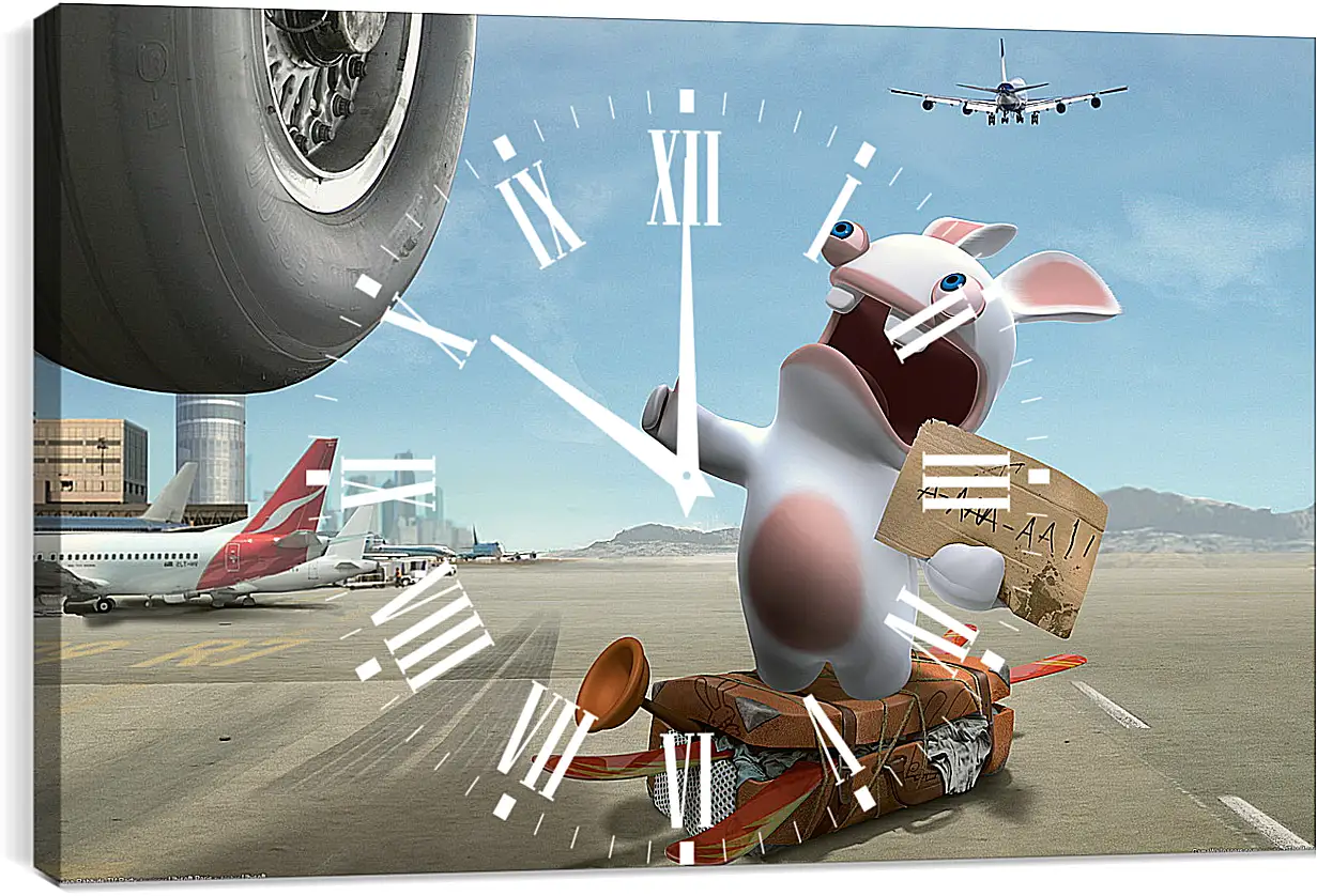 Часы картина - Raving Rabbids
