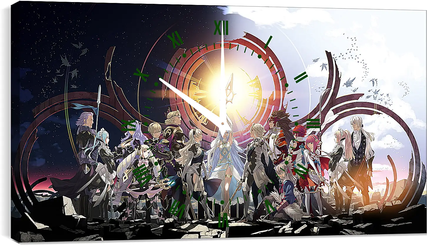Часы картина - Fire Emblem Fates
