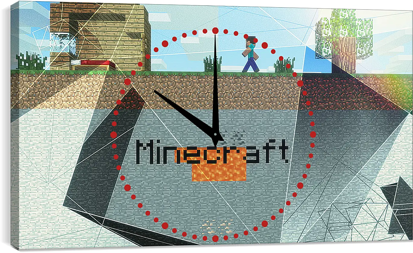 Часы картина - Minecraft
