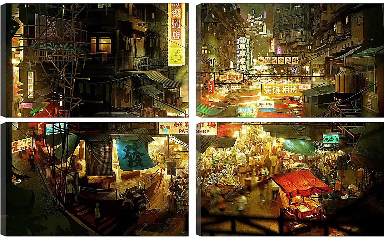 Модульная картина - Sleeping Dogs 
