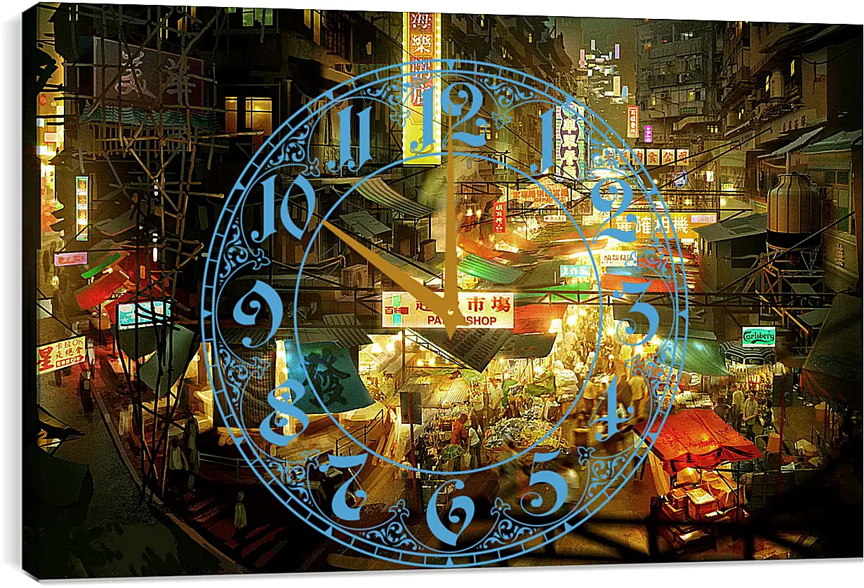 Часы картина - Sleeping Dogs 
