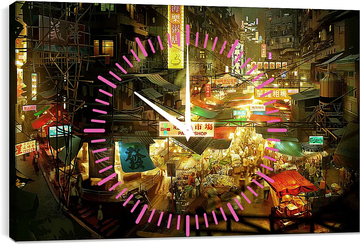 Часы картина - Sleeping Dogs 
