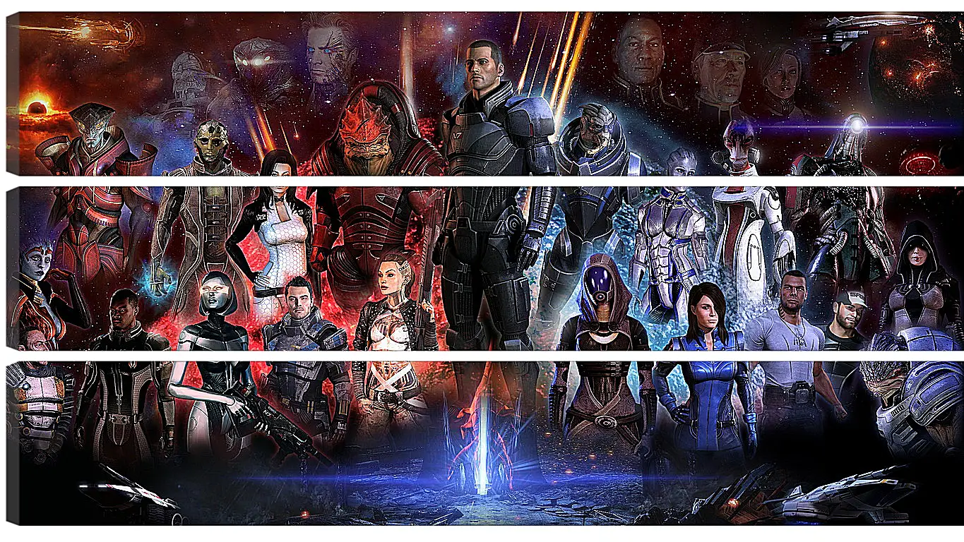 Модульная картина - Mass Effect