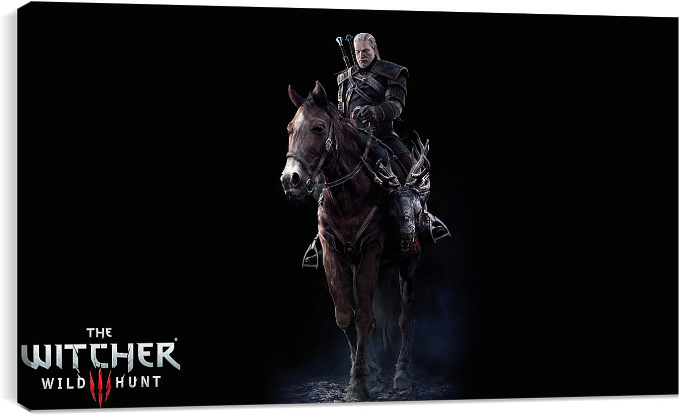 Постер и плакат - The Witcher 3: Wild Hunt (Ведьмак), Геральт верхом на Плотве