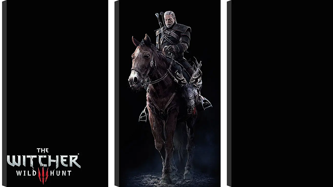 Модульная картина - The Witcher 3: Wild Hunt (Ведьмак), Геральт верхом на Плотве